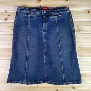 Bebe Jean Skirt Womens Size 27 Blue Jean Denim Short Pencil Skirt